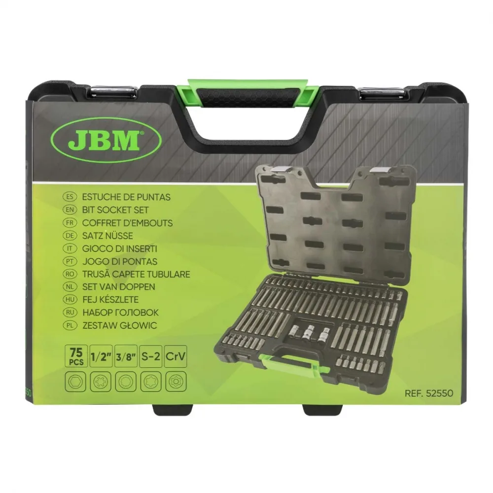 JBM Bitssett for mekanikere 3/8" og 1/2" - 75 deler – bilde 5 av 5