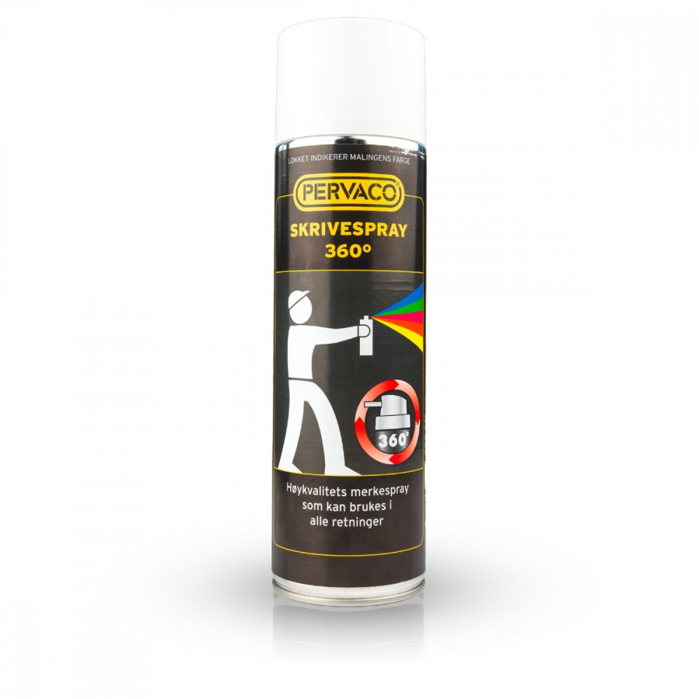 Pervaco Skrivespray 360°, 500ml - hvit