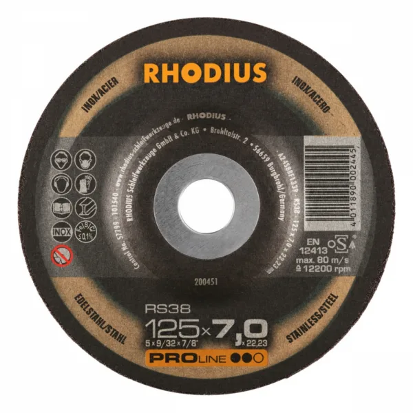 Rhodius RS38 slipeskive 125x7,0 mm