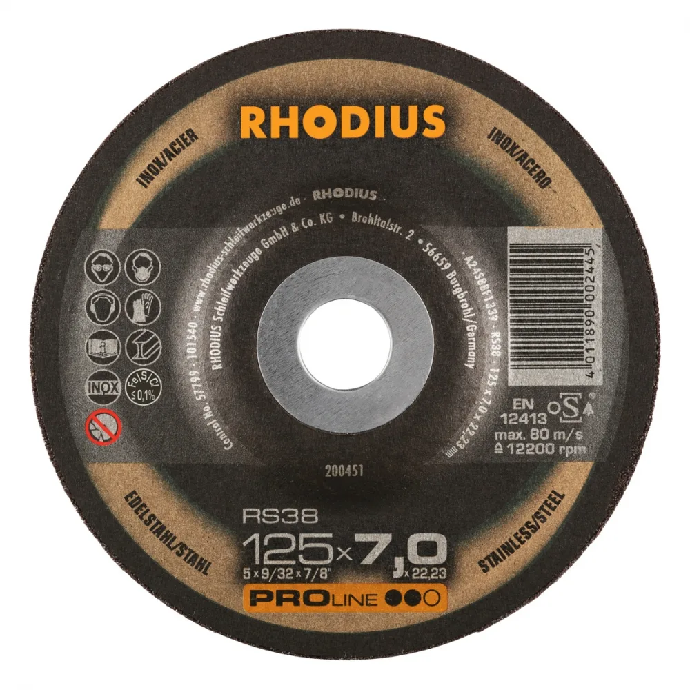 Rhodius RS38 slipeskive 125x7,0 mm