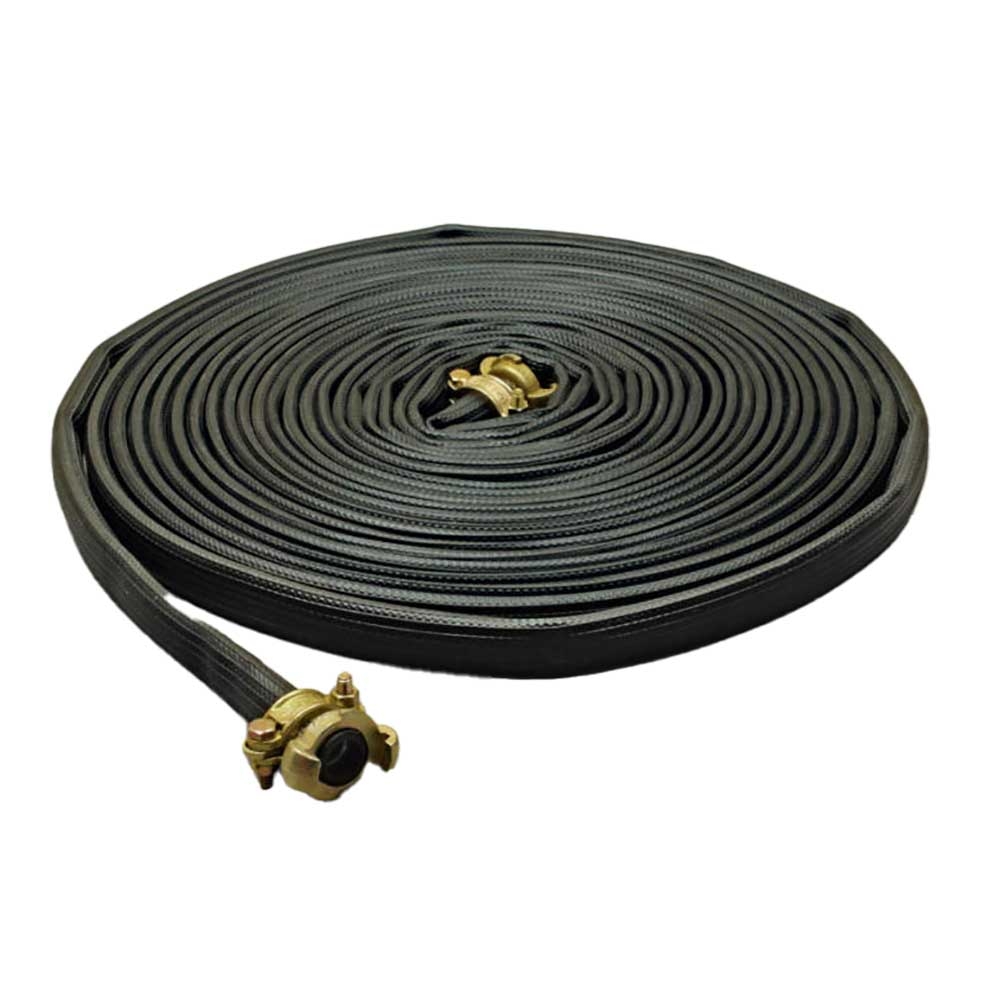 Universal luft/vann slange Ø 1’’ 27mm – 50mtr kveil Sort med klokoblinger