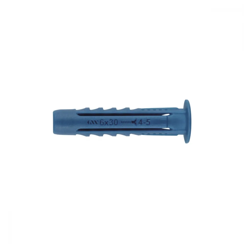 Index Universalplugg, bred krage 6x30mm Nylon - 100 stk.