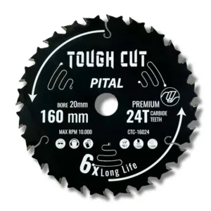 Pital Sirkelsagblad Tough Cut 160mm 24 tenner Carbide