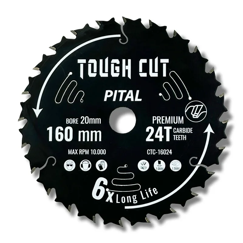 Pital Sirkelsagblad Tough Cut 160mm 24 tenner Carbide