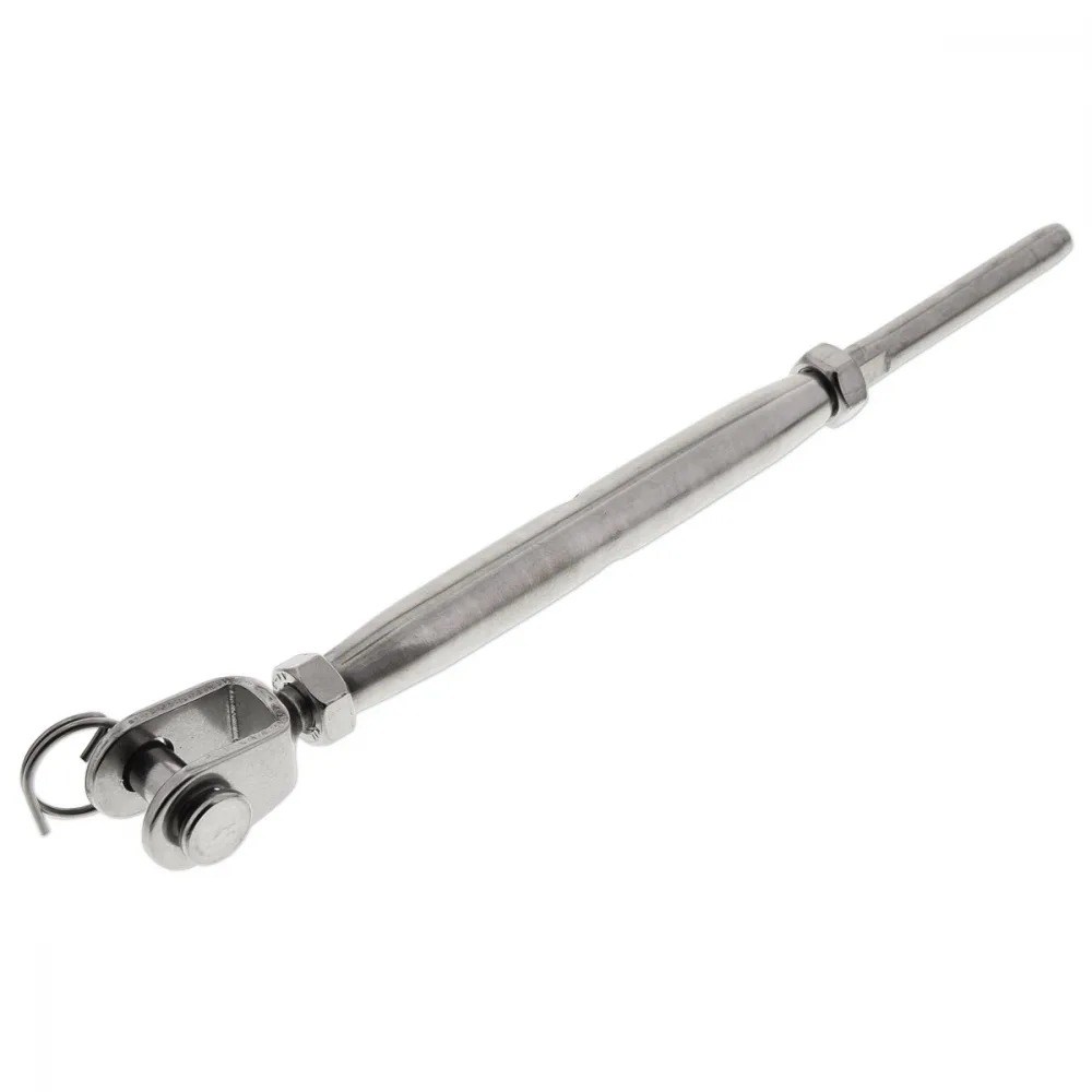 Strekkfisk gaffel/wirefeste (6mm) M12 A4 Syrefast M-8275