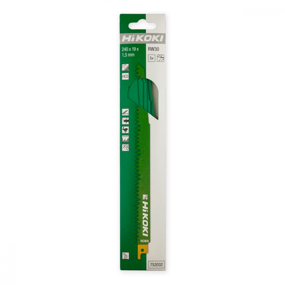 Hikoki Bajonettsagblad for tre 240mm HCS 5TPI (5-pack)
