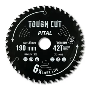 Pital Sirkelsagblad Tough Cut 190mm 42 tenner Carbide