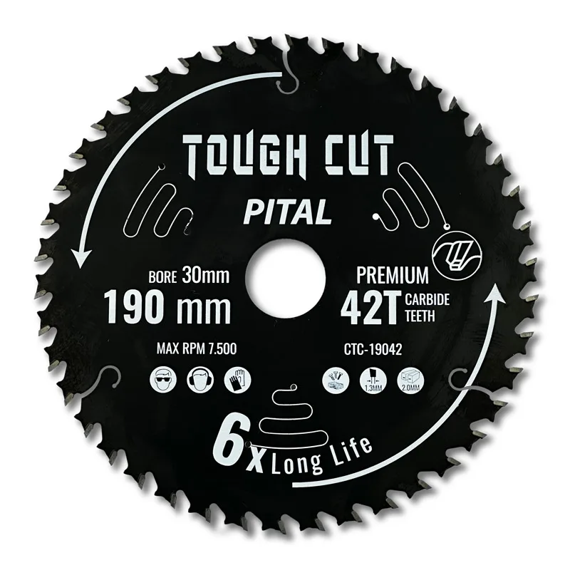 Pital Sirkelsagblad Tough Cut 190mm 42 tenner Carbide