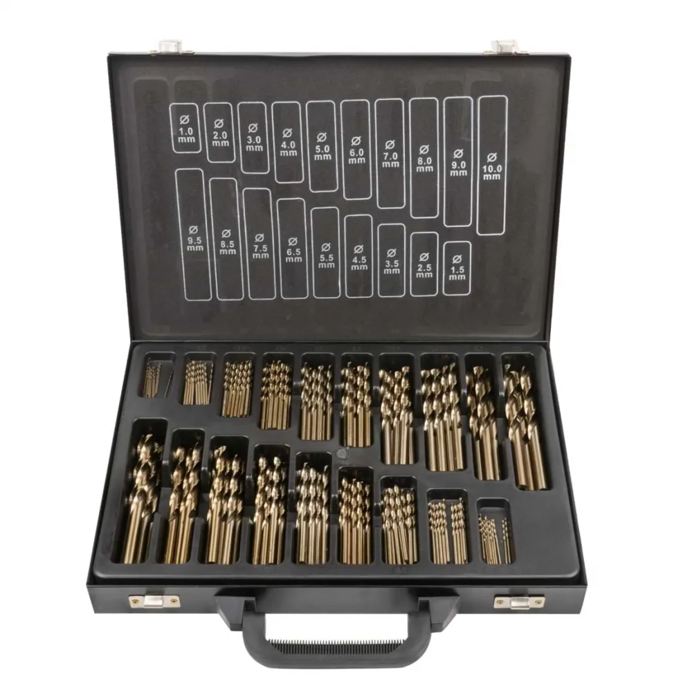 JBM Metallborsett 1-10mm HSS-Co5 kobolt - 170 deler