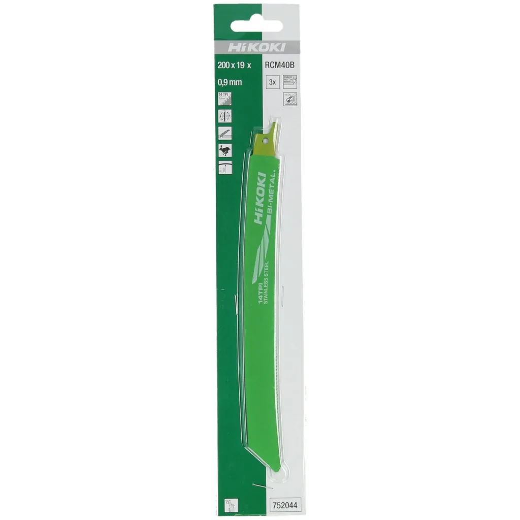 Hikoki Bajonettsagblad for metall 200mm Bimetall 14TPI Buet (3-pack)