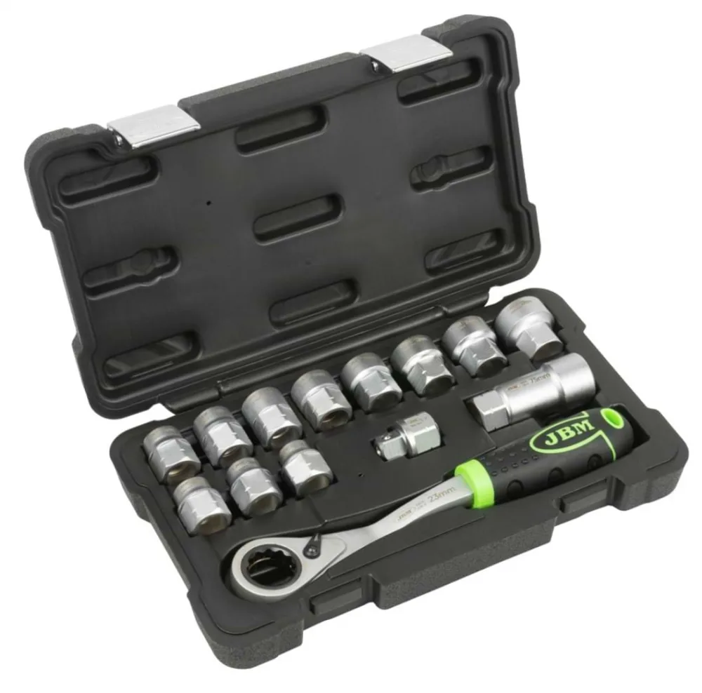 JBM Gjennomgående pipesett 1/2" - 14 deler
