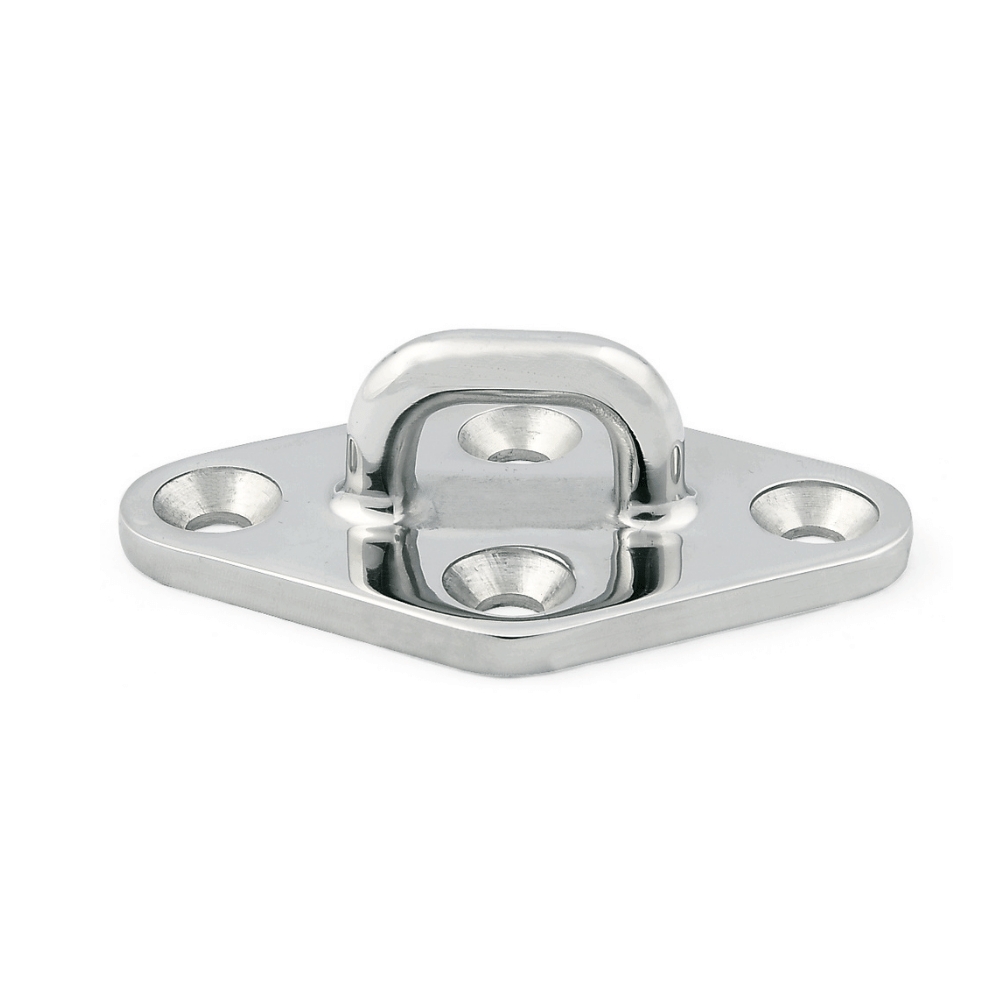 Pad Eye, diamantformet 80mm A4 Syrefast