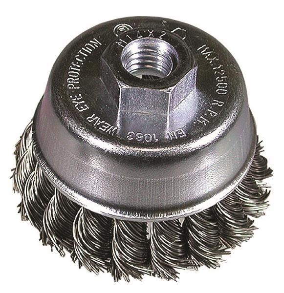 Hikoki Koppbørste stål 65mm for vinkelsliper (spunnet tråd)