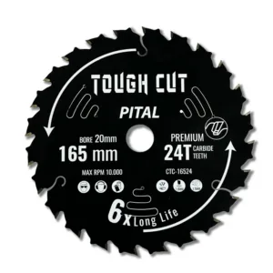 Pital Sirkelsagblad Tough Cut 165mm 24 tenner Carbide