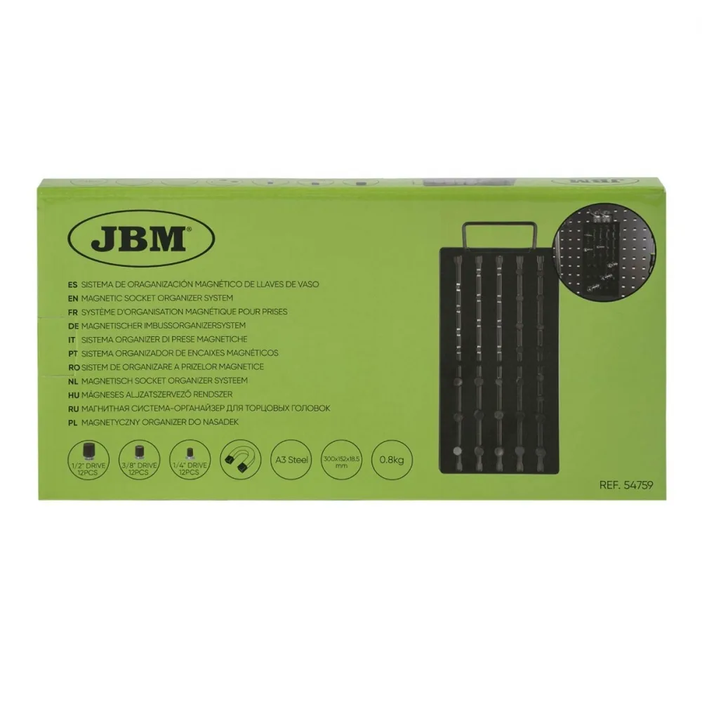 JBM Magnetisk pipeholder for 38 piper, 1/4", 3/8" og 1/2" – bilde 5 av 5